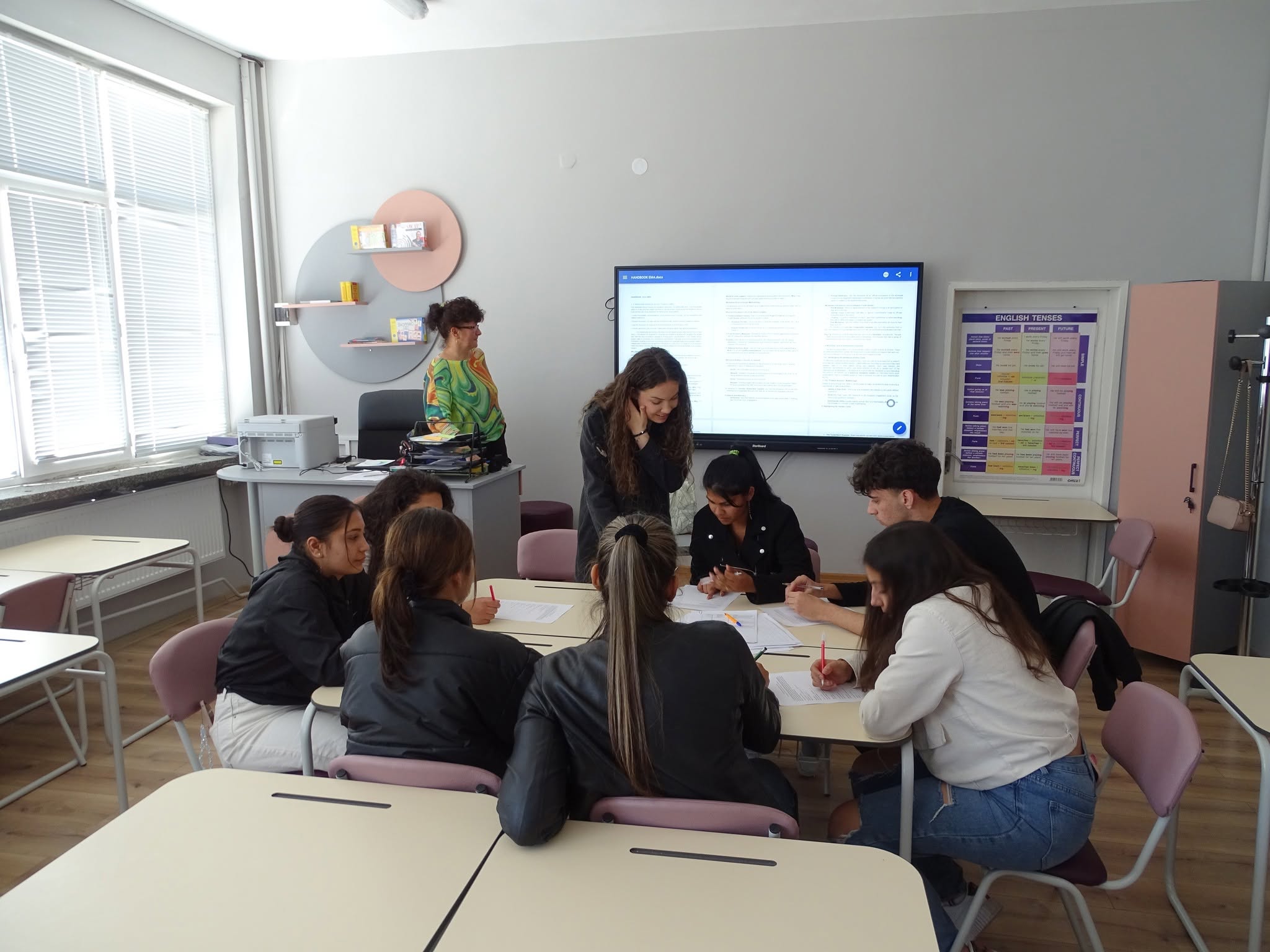 Participants taking part in a THRIVE employability and digital skills workshop in Bulgaria.