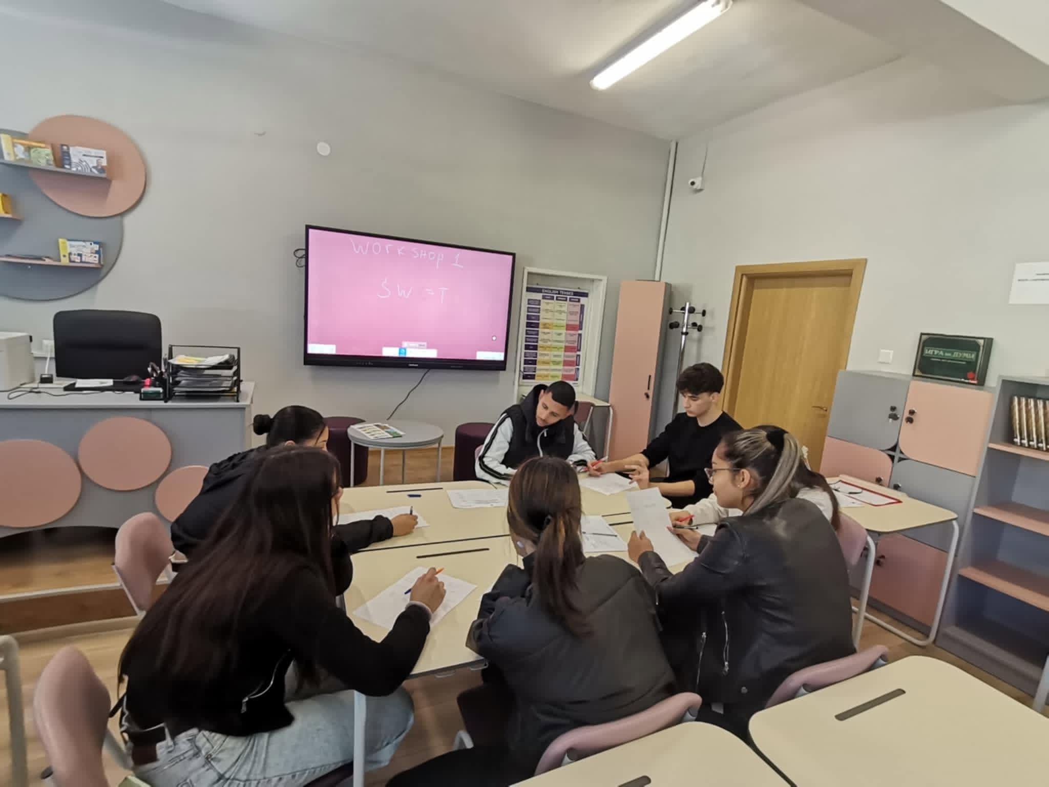 Young people participating in a THRIVE employability and digital skills workshop in Bulgaria